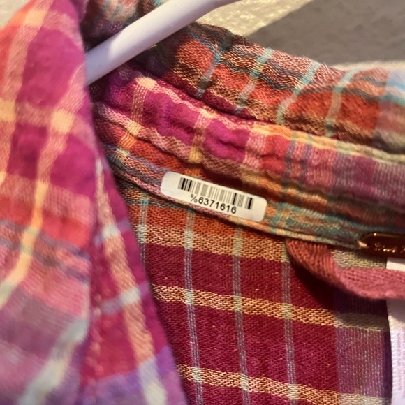 Free People Flannel Voyage Shirt Dress in Twilight Combo XS Bohemian Hippie - Picture 7 of 8